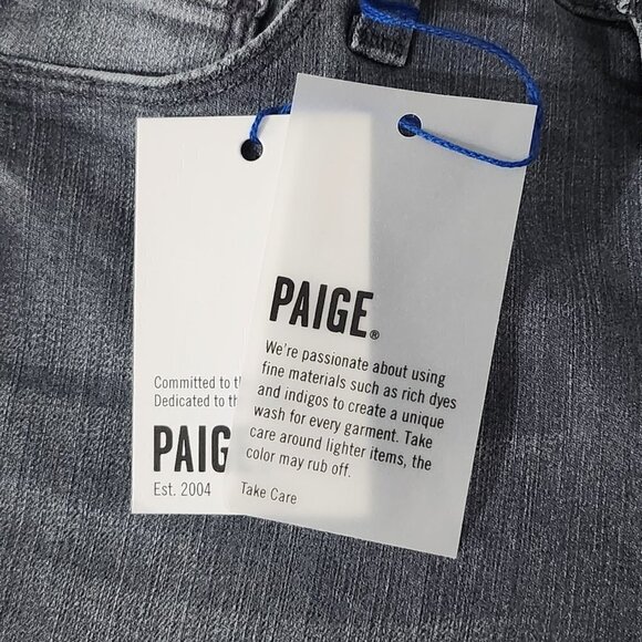 2/$20 Paige Verdugo Greystone Ankle Jeans Size 27 Raw Hem Distressed Flawed - Picture 5 of 8